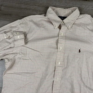 Ralph Lauren Shirt Mens Size 17 34/35 Classic Fit Long Sleeve Button Up Shirt - Picture 1 of 14