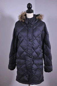 Abercrombie & Fitch Down Parka Jacket Black Women's Medium M - Picture 1 of 5