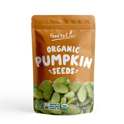 Organic Dry Roasted Pumpkin Seeds with Himalayan Salt— Non-GMO Kernels, Kosher - Image 1 of 4