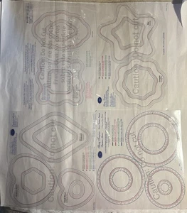 Creative Memories Größenschablone Muster Kreis Herzen Stern 4 Blatt - Bild 1 von 1