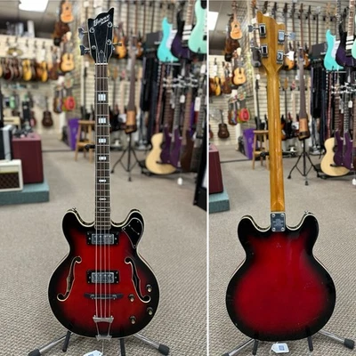 Бас-гитара Univox 'Coiley' конец 1960-х на заказ с полым корпусом - Изображение 1 из 4