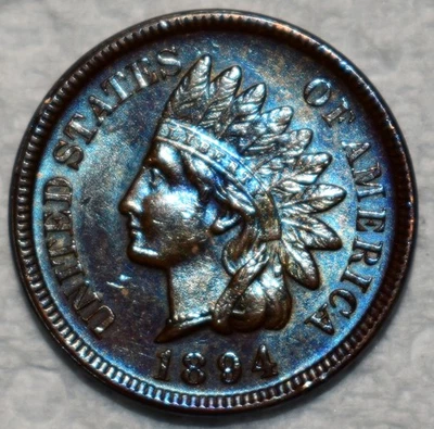 Uncirculated 1894 Indian Head Cent, Sharp specimen. - Image 1 of 2