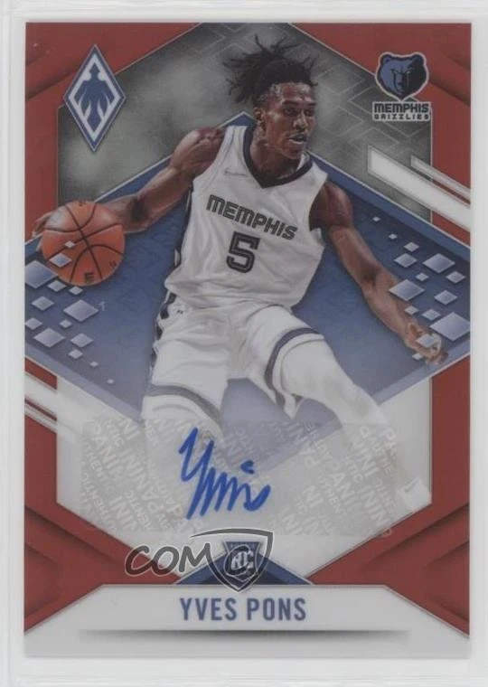 2021-22 Panini Chronicles Phoenix Rookie Auto Red Yves Pons #PRA-YVP Auto - Image 1 of 2