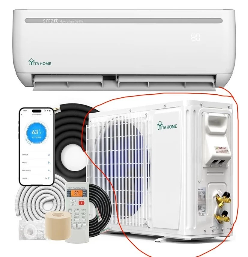 YITAHOME 9000 BTU Mini Split Klimaanlage Wärmepumpensystem NUR Einheit **LESEN - Bild 1 von 1