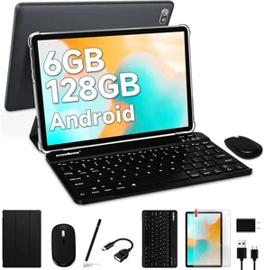 Android Tablet 10.1 Inch with Keyboard, 6GB RAM, 128GB ROM, 1TB Expansion, 2 ... - Picture 1 of 8
