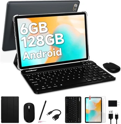 Android Tablet 10.1 Inch with Keyboard, 6GB RAM, 128GB ROM, 1TB Expansion, 2 ... - Image 1 of 4