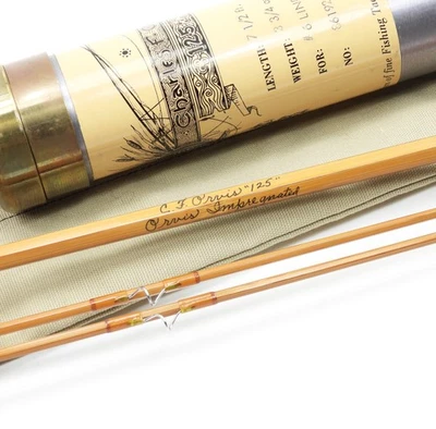 C.F. Caña de bambú impregnada Orvis “125”. 7’ 6”. 6wt. Con tubo y calcetín. Foto 1 de 4