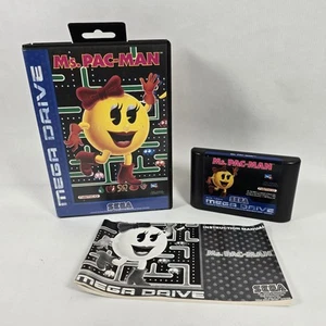 Ms Pac Man Megadrive Game Sega PAL UK Complete - Picture 1 of 5