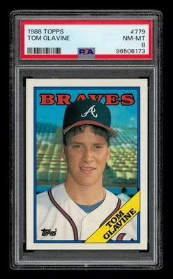 Topps Set-Break #779 1988 Tom Glavine PSA 8 casi nuevo-como nuevo Foto 1 de 3