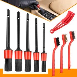 Car Detailing Brush Set,9Pcs Auto Car Detailing Brush Set Car Interior Cleaning - Picture 1 of 12