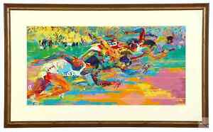 LeRoy Neiman Framed Montreal Olympic Track Limited Edition Serigraph #294/300