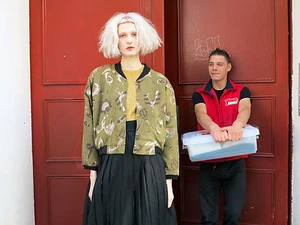 Blouson Jacket Horse 'S Head 90er True Vintage 90´S Bomber Olive Green - Picture 1 of 9
