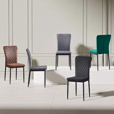 4/6er Set Esszimmerstühle Wohnzimmerstuhl Metallrahmen Esszimmer Küche Modern - Bild 1 von 4