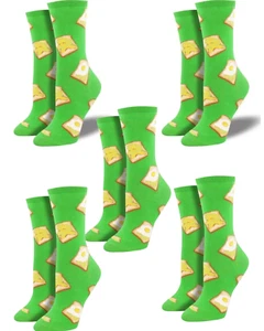 (5 Pack) Women's AVOCADO TOAST Vendor SOCKSMITH - Picture 1 of 3