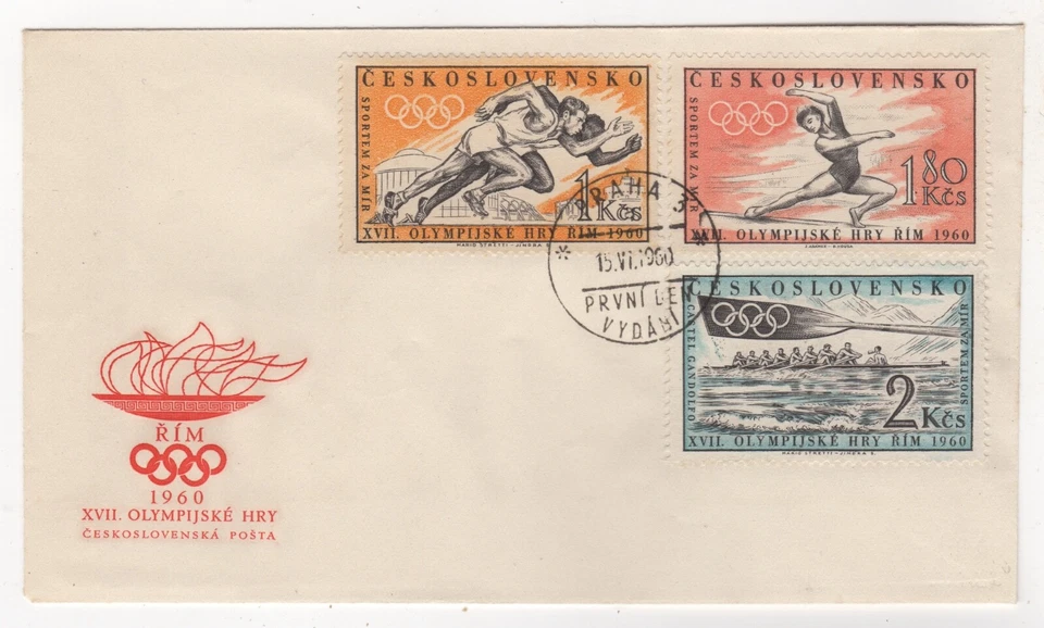 1960 Jun 15th. First Day Cover. Olympic Games, Rome. - Image 1 of 2