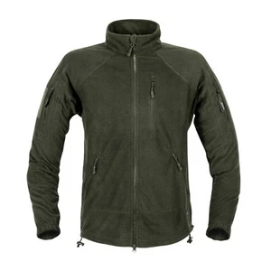 Helikon Tex Alpha Tactical Jacket Grid Fleece Outdoor Jacket Olive Green Klein - Picture 1 of 12