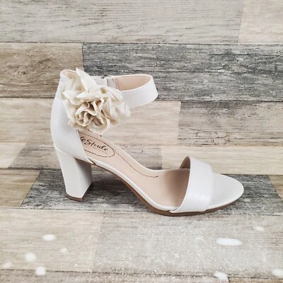 Sandalias LifeStride Adore Me para mujer talla 8 M cuero blanco correa ajustable al tobillo Foto 1 de 4