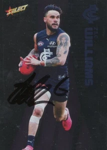 Signed 2022 Carlton Blues AFL Select Footy Stars Prestige Card - Zac Williams - Picture 1 of 3