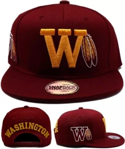 Washington New Leader Football Team Redskins Burgundy Gold Era Snapback Hat Cap - Picture 1 of 8
