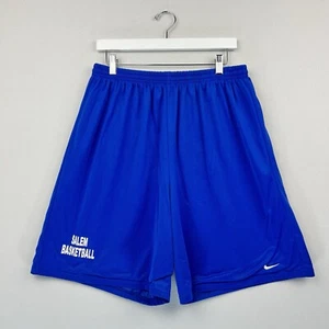 Nike Salem Basketball Shorts Mens XL Blue Team Embroidered Swoosh Drawstring - Picture 1 of 7