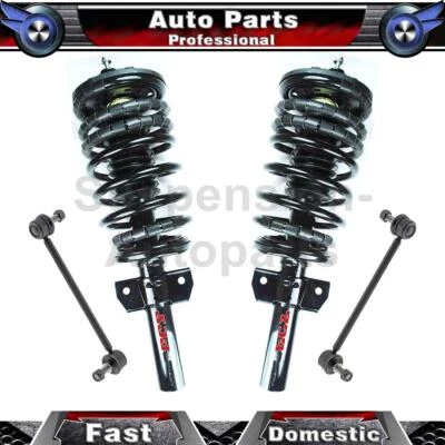 4 Amortiguadores delanteros puntales barra estabilizadora enlace para Mercury Sable 2,5 L 1991 1990 1989 1988 Foto 1 de 4