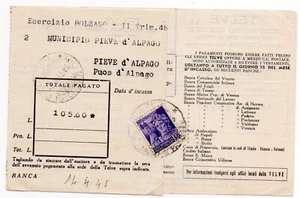 RSI 50c isolato su estratto conto TELVE Pieve d'Alpago 14.4.1945 - Foto 1 di 2