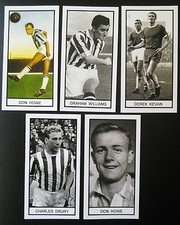 Group of 5 WEST BROMWICH ALBION Memory Lane UK football trade cards HOWE KEVAN++