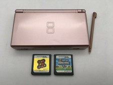 Nintendo DS Lite Console Metallic Rose + pen + 2Games Mario Japan Import #329
