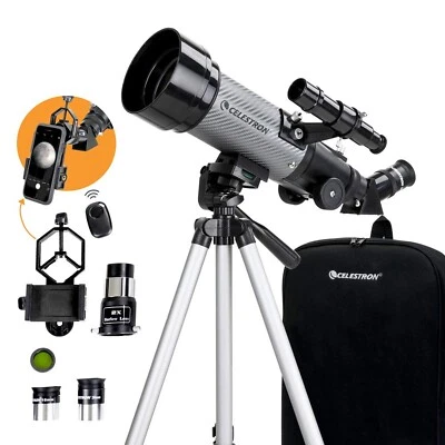 Celestron 22035 Travel Scope DX 70mm Portable Refractor Telescope with Fully-... - Image 1 of 4