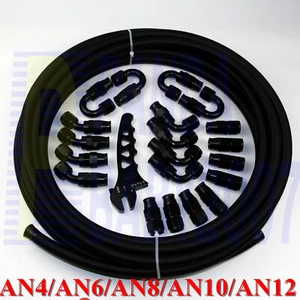 PTFE E85 10m Line AN 4 6 8 10 12Fitting teflon Hose End tool spanner wrench kit - Picture 1 of 16