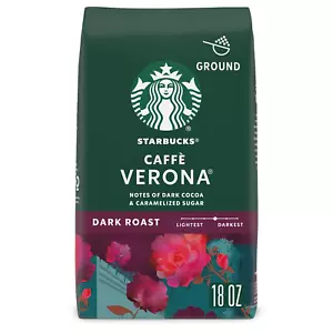 Café molido Starbucks, café tostado oscuro, café Verona, 100 % arábica, 1 bolsa (1 - Imagen 1 de 13