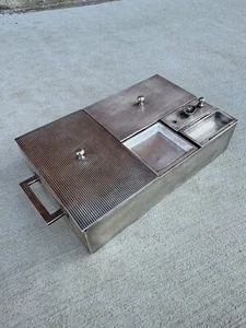 Boxset Cigarette Smoking Set 1930s Art Deco Machine Age Design Box - Picture 1 of 21