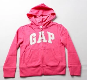Gap Kids Girls Long Sleeve Gap Logo Zip Hoodie AP2 Pink Jubilee Small (6-7) NWT - Picture 1 of 4