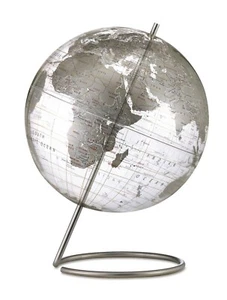 Silver Crystal Marquise Desktop World Globe - Picture 1 of 2