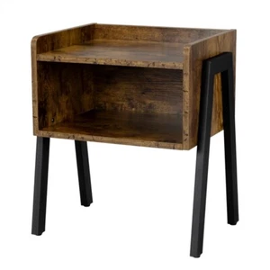 Mesitas de Noche Apilable para Dormitorio Mesa de Auxiliar Industrial Rústicas - Imagen 1 de 13
