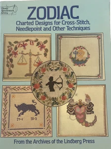 Vintage Zodiac Star Signs Horoscope Cross Stitch Needlepoint Chart Book VGC - Picture 1 of 6
