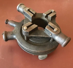 VINTAGE THREADER Lamp Base PIPE THREADING. Steampunk Repurpose Rotating Base USA - Picture 1 of 9