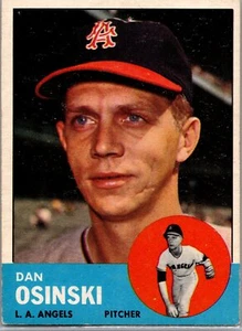 Dan Osinski 1963 Topps #114 BASEBALL Card Los Angeles Angels - Foto 1 di 2