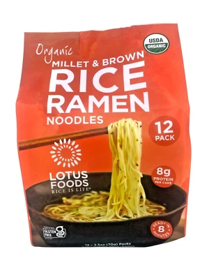 Lotus Organic Millet & Brown Rice Ramen -Pack of 12pc- Gluten Free Ramen Noodles - Image 1 of 4