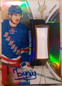 Parche automático SPX Rookie 2016-17 cubierta superior pavel dorado Buchnevich/99 Blues-Rangers - Imagen 1 de 2