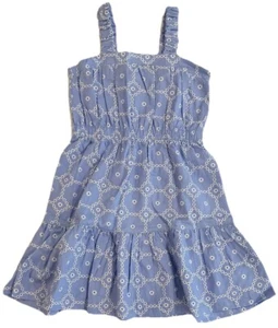 Penelope Mack Blue & White Dress Lightweight Sundress Girls 4 NWT NEW - Picture 1 of 15