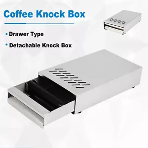 Drawer Espresso Coffee Knock Box Coffee Ground Container Removable Rod Mini Size - Picture 1 of 12