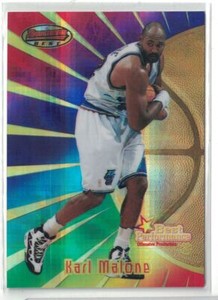 1997-98 Bowman's Best Karl Malone Atomic Refractor Utah Jazz #97