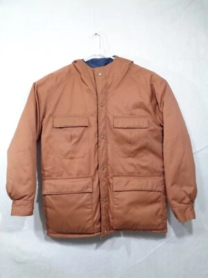 Penfield Trailwear Goose Down Puffer Jacket Mens Large L Hooded Rust Orange - Image 1 of 4