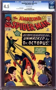 AMAZING SPIDER-MAN #12 CGC 4.5 OW PAGES // 3RD DOCTOR OCTOPUS APPEARANCE 1964 - Picture 1 of 2