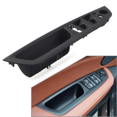 1pc Black Car Inner Door Handle Panel Tirm Cover For BMW X5 X6 E70 LHD Foto 1 de 4