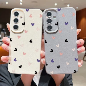 For Samsung S25 Ultra S24 FE S23 S22 A56 A16 A15 A55 A54 Soft Heart Case Cover - Picture 1 of 21