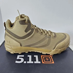 5.11 A/T Mid Tactical Shoes 12430 Men’s 12 Coyote Tan NIB Hiking Trail Boots - Picture 1 of 11