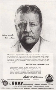 1956 Gray Manufacturing: Theodore Roosevelt Vintage Print Ad - Picture 1 of 1