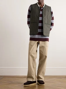 Men's A KIND OF GUISE Bogdan Quilted Padded Stone-Washed Linen Gilet Size M/L - Picture 1 of 14